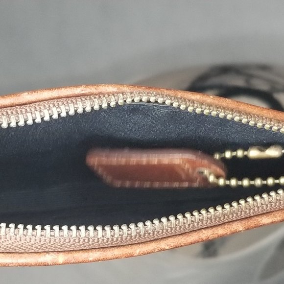 Coach Denim Patchwork Wristlet - Picture 5 of 8